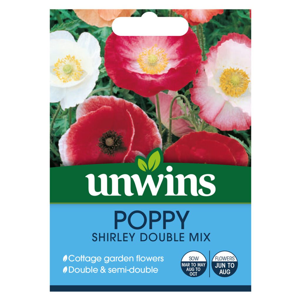 Unwins Poppy Shirley Double Mixed Seeds 5051618012065 2